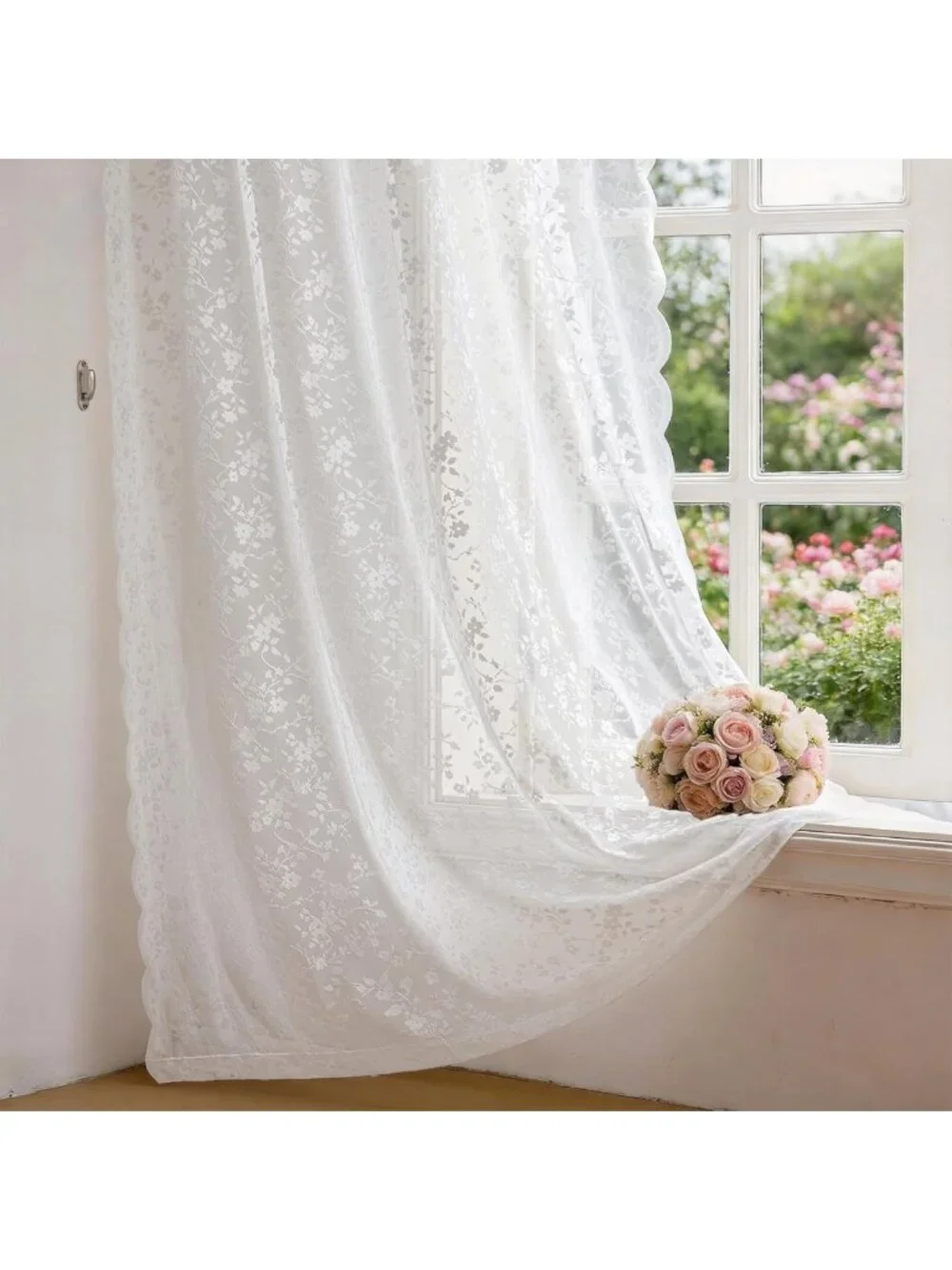 Vintage Lace Sheer Curtains - 45